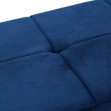 Load image into Gallery viewer, blue velvet fabric Morden bench
