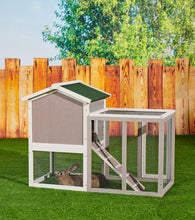 Load image into Gallery viewer, 48 in. Large Chicken Coop Wooden Rabbit Hutch Gray

