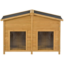 Load image into Gallery viewer, GO 47.2 ” Large Wooden Dog House Outdoor,  Outdoor &amp; Indoor Dog Crate, Cabin Style, With Porch, 2 Doors
