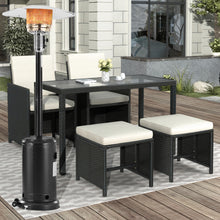 Load image into Gallery viewer, TOPMAX Outdoor Garden 48000BTU Patio Heater Standing 87&quot; Propane Gas Heater with Moving Wheels, Black Finish
