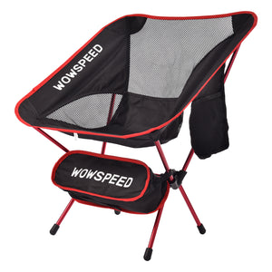 Camping Folding Chair With a Side Pocket for Lawn Outdoor Activities, 600D Oxford Cloth + Mesh Cloth