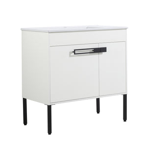 Bathroom Vanity with Sink 36 Inch, with Soft Close Doors, 36x18