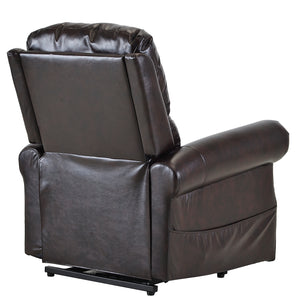 Orisfur. Power Lift Recliner Chair PU Leather Reclining Mechanism Living Room Furniture with Remote