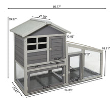 Load image into Gallery viewer, Rabbit Hutch Indoor and Outdoor,Rabbit cage with Deeper No LeakageTray, Bunny Cage with Removable Bottom Wire Mesh &amp; PVC Layer, Upgrade Version RH447
