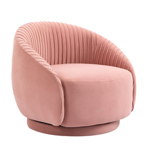 Home Velvet Barrel Arm Chair,Embossing Fleece Upholstered Chair with Golden Legs Accent Club Sofa Chair for Living Bedroom Patio