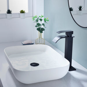 Waterfall Spout Bathroom Faucet,Single Handle Bathroom Vanity Sink Faucet
