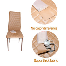 Load image into Gallery viewer, Retro style dining chair hotel dining chair conference chair outdoor activity chair pu leather high elastic fireproof sponge dining chair four-piece set(coffee)
