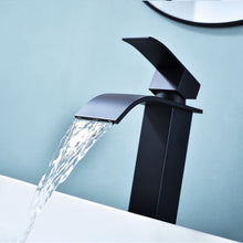 Load image into Gallery viewer, Waterfall Spout Bathroom Faucet,Single Handle Bathroom Vanity Sink Faucet
