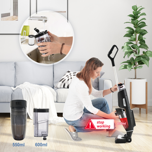 [VIDEO] Wireless Wet and Dry Vacuum Cleaner, 3-in-1 Floor Cleaner with Two Tank System, 5000mAh, Self-Cleaning System, LED
