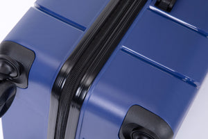 Hardshell Suitcase Spinner Wheels PP Luggage Sets Lightweight Suitcase with TSA Lock,3-Piece Set (20/24/28) ,Navy