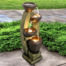 Load image into Gallery viewer, 40 inch Outdoor Water Fountain Outdoor Garden Fountain with Contemporary Design
