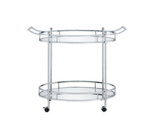 Load image into Gallery viewer, ACME Jinx Serving Cart, Clear Glass &amp; Chrome Finish 98216

