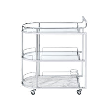 Load image into Gallery viewer, ACME Inyo Serving Cart in Clear Glass &amp; Chrome Finish AC00161
