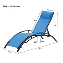 Load image into Gallery viewer, 2PCS Set Chaise Lounges Outdoor Lounge Chair Lounger Recliner Chair For Patio Lawn Beach Pool Side Sunbathing
