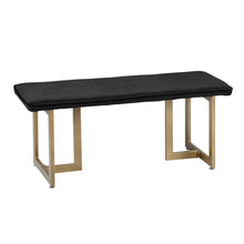 Load image into Gallery viewer, Upholstered Velvet Bench 44.5&quot; W x 15&quot; D x 18.5&quot; H,Golden Powder Coating Legs Set of 1
