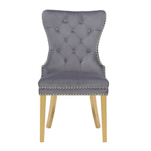 Load image into Gallery viewer, Simba Chair with Gold Legs Dark Gray

