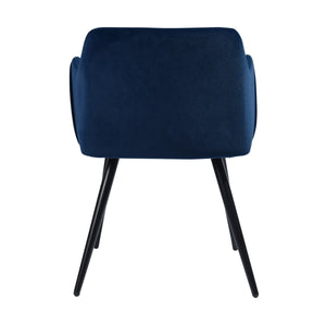 Velvet Arm Chair (Set of 2) - Dark Blue