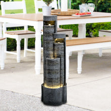 Load image into Gallery viewer, Burkeville Resin Outdoor Fountain With Light For Patio Garden

