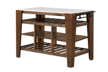 Load image into Gallery viewer, ACME Alaroa Kitchen Island  in Marble &amp; Rustic Brown Finish AC00396
