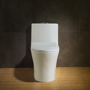 1.28 GPM (Water Efficient) One-Piece Elongated Toilet, Soft Close Seat Included (cUPC Approved) - 28"x15"x28"