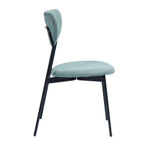 Modern Metal Dining Chair  Set Of 2 - Teal