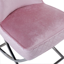 Load image into Gallery viewer, JANET chair with stainless steel legs pink
