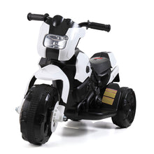 Load image into Gallery viewer, 6V Kids Ride On Motorcycle with Headlights, Battery-Powered 3-Wheel Bicycle - White
