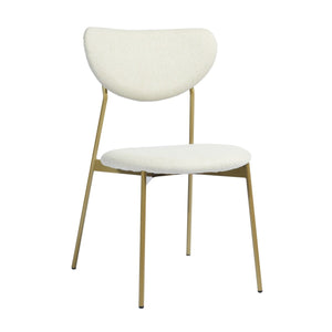 Modern Metal Dining Chair  Set Of 2 - Beige