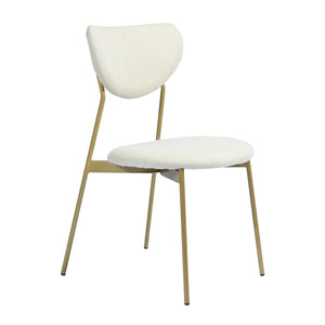 Modern Metal Dining Chair  Set Of 2 - Beige