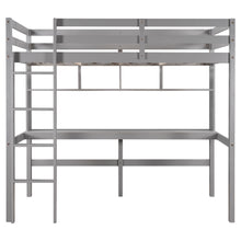 Load image into Gallery viewer, Twin Size Loft Bed with Convenient Desk, Shelves, and Ladder, White(Similar SKU:SM001302AAE)
