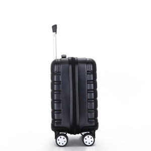 Pure PC 16" Hard Case Luggage Computer Case With Universal Silent Aircraft Wheels Black