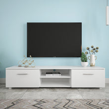 Load image into Gallery viewer, White TV Stand for 70 Inch TV Stands, Media Console Entertainment Center Television Table, 2 Storage Cabinet with Open Shelves for Living Room Bedroom
