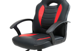 BTEXPERT Kid's Gaming and Student Racer Computer Chair with Lumbar Support Wheels, Black Red