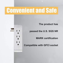 Load image into Gallery viewer, Set of 2 Wall Outlet Extender Surge Protector Multifunctional Outlet Wall Plug with 3 USB Ports(3.4A Total), 8 AC Outlets, Removable Outlet Shelf
