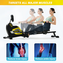 Load image into Gallery viewer, Magnetic Rowing Machine Folding Rower with 14 Level Resistance Adjustable, LCD Monitor and Tablet Holder for Foldable Rower Home Gym Cardio Workout
