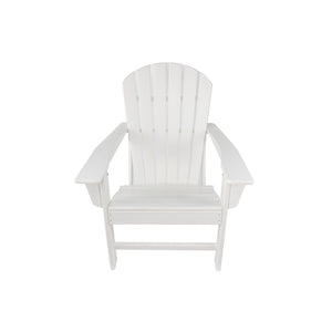 UM HDPE Resin Wood Adirondack Chair - White