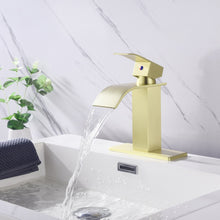 Load image into Gallery viewer, Waterfall Spout Bathroom Faucet,Single Handle Bathroom Vanity Sink Faucet
