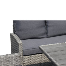 Load image into Gallery viewer, 6-Piece Outdoor PE Rattan Sofa Set Patio Garden Wicker Dining and Coffee Sofa-Grey
