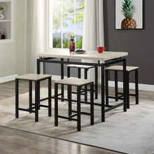 Load image into Gallery viewer, U_STYLE Dining Table with 4 Chairs,5 Piece Dining Set with Counter and Pub Height

