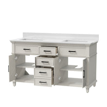Load image into Gallery viewer, Vanity 60 in White/wood

