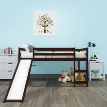 Load image into Gallery viewer, Loft Bed with Slide, Multifunctional Design, Twin(Espresso)
