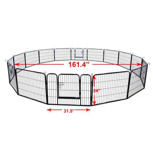 High Quality Portable outdoor folding 16-panel heavy duty metal pet playpen