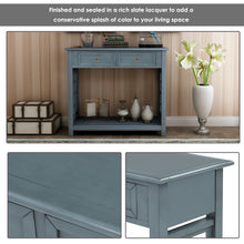 Load image into Gallery viewer, TREXM  Console Table with 2 Drawers and Bottom Shelf, Entryway Accent Sofa Table (Antique Navy)

