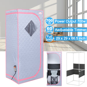 Full Size Grey Infrared Sauna Tent for Sauna Detox at Home PVC Pipe Connector Easy to Install with FCC Certification