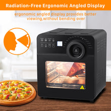 Load image into Gallery viewer, Air Fryer Toaster Oven, Air fryer Oven with Rotisserie and Dehydrator, Roast, Bake, Broil, 16 in 1 Digital Easy Operation, Fry Oil-Free, 8 Accessories &amp; Recipe Included, Black,15 QT(no amazon sale)
