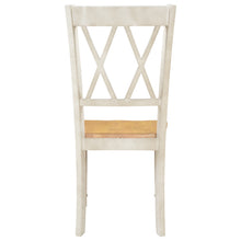 Load image into Gallery viewer, TOPMAX 4-Piece X-Back Wood Breakfast Nook Dining Chairs for Small Places, Natural+Distressed White
