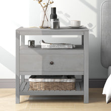 Load image into Gallery viewer, Modern Wooden Nightstand with Drawers Storage for Living Room/Bedroom, Gray
