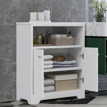 Load image into Gallery viewer, White Bathroom Storage Cabinet with Adjustable Shelves, Freestanding Floor Cabinet for Home Kitchen, Easy to Assemble

