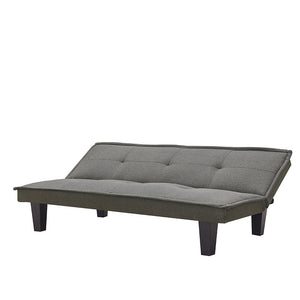 Modern Fabric Futon Sofa Bed , Convertible Folding Futon Sofa Bed Sleeper for Home Living Room .（Light Grey ）