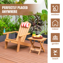 Load image into Gallery viewer, TALE Adirondack Portable Folding Side Table Square All-Weather and Fade-Resistant Plastic Wood Table Perfect for Outdoor Garden, Beach, Camping, Picnics Brown
